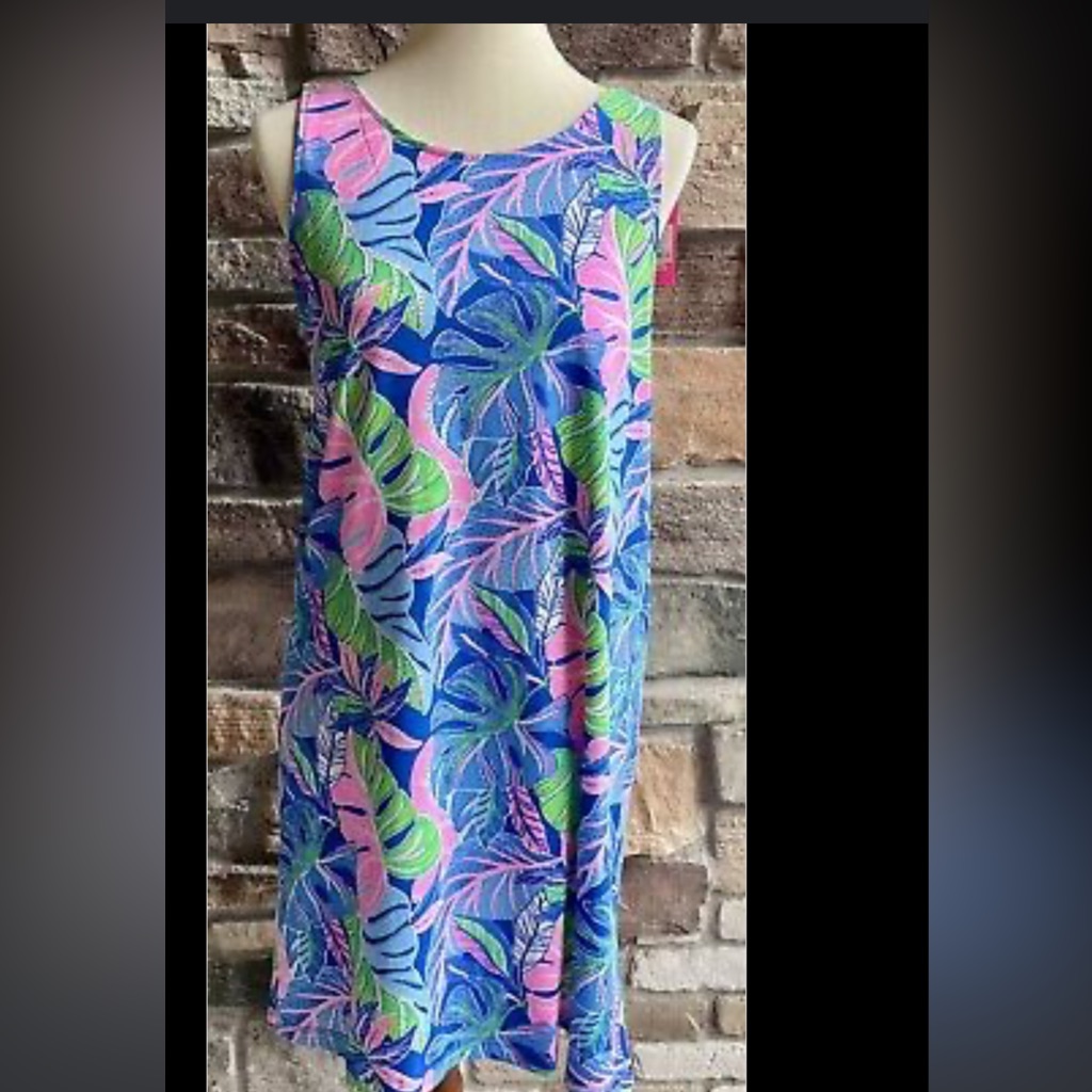 Worn Once Lilly Pulitzer Kristen Dress Xl In Blue Grotto Beleaf In Yourself